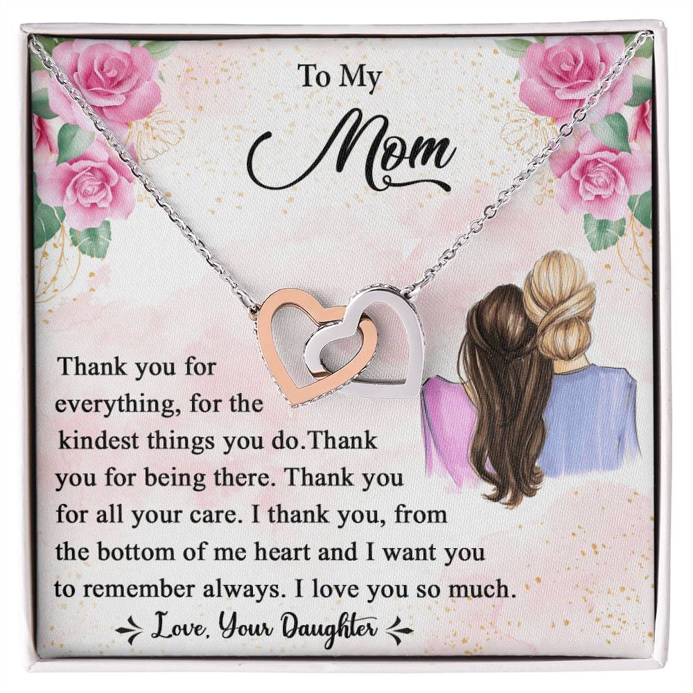 Mother'S Day Gift 2021 - Mother'S Day Gift Form Daughter Interlocking Hearts Necklace