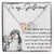 To My Girlfriend Interlocking Hearts Necklace Message Card