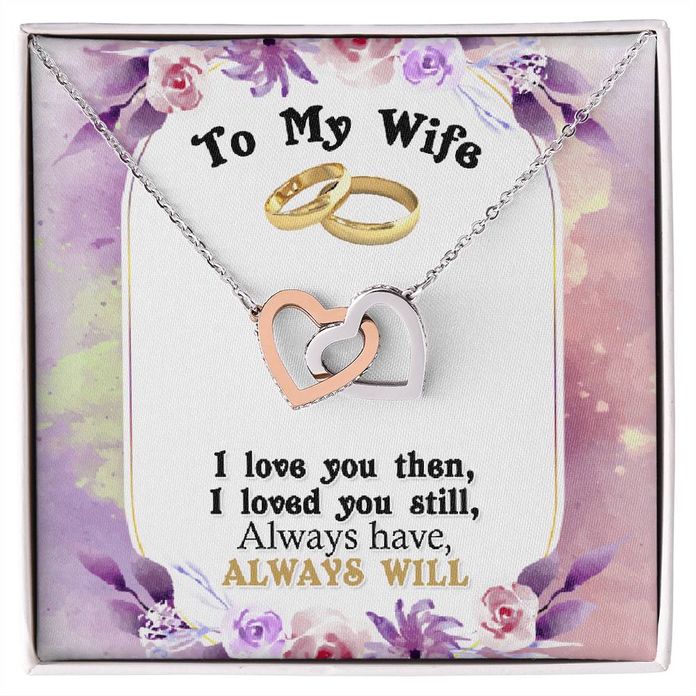 I Love You - Inter-Locking Heart Necklace Interlocking Hearts Necklace