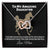 To My Amazing Daughter - The One Who Falls - Love Mom Interlocking Hearts Necklace