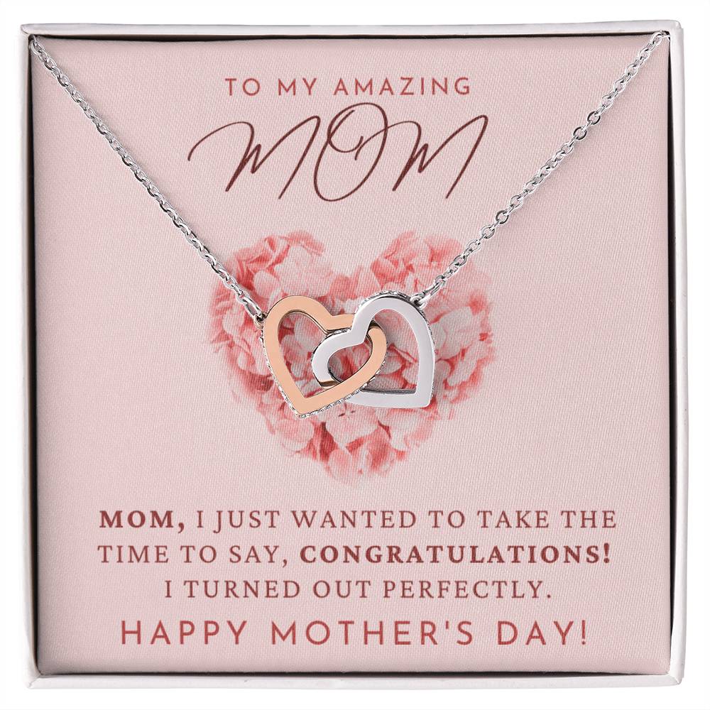 The Perfect Mother'S Day Gift. Interlocking Hearts Necklace