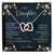 To My Daughter - Unique Heart Bonding Necklace Gift Set Interlocking Hearts Necklace