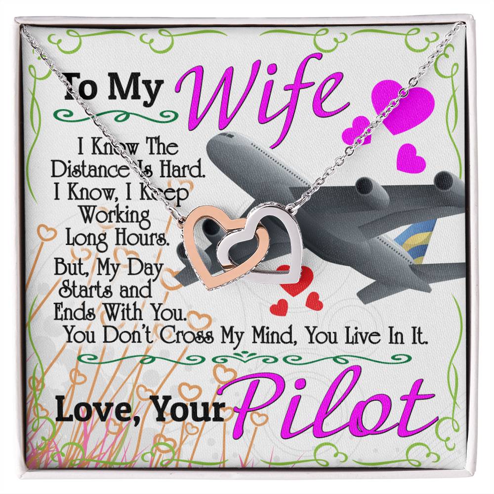 Pilot&#39;S Wife - Interlocking Heart Necklace Interlocking Hearts Necklace