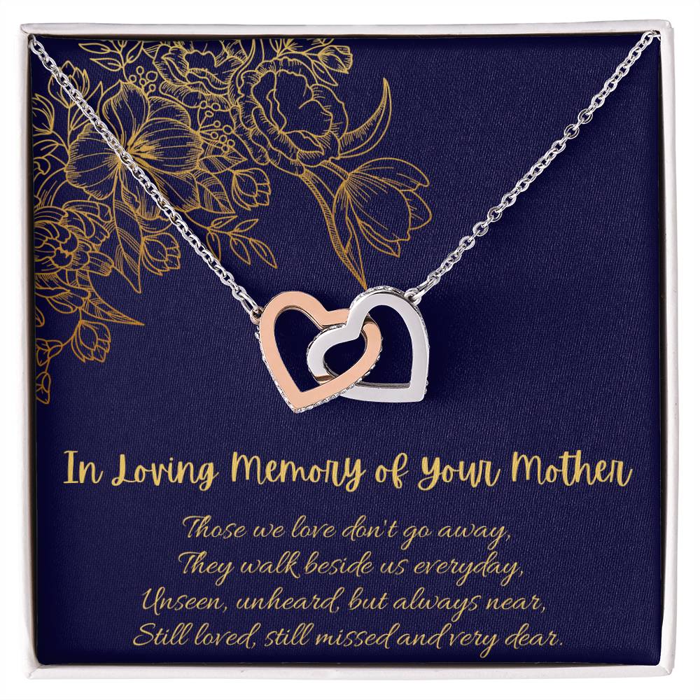 In Loving Memory Of Your Mother - Interlocking Necklace Interlocking Hearts Necklace