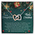 To My Daughter - Merry Christmas Interlocking Hearts Necklace