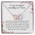 To My Beautiful Step Sister Interlocking Hearts Necklace