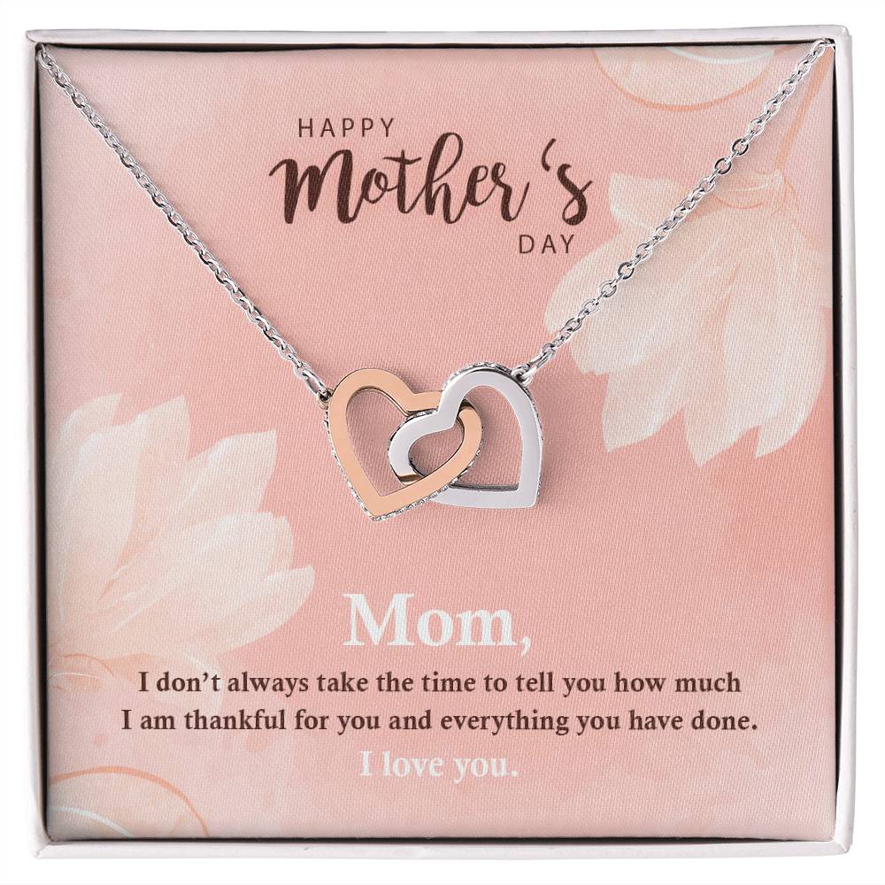 Mother&#39;S Day - Double Hearts Necklace Interlocking Hearts Necklace