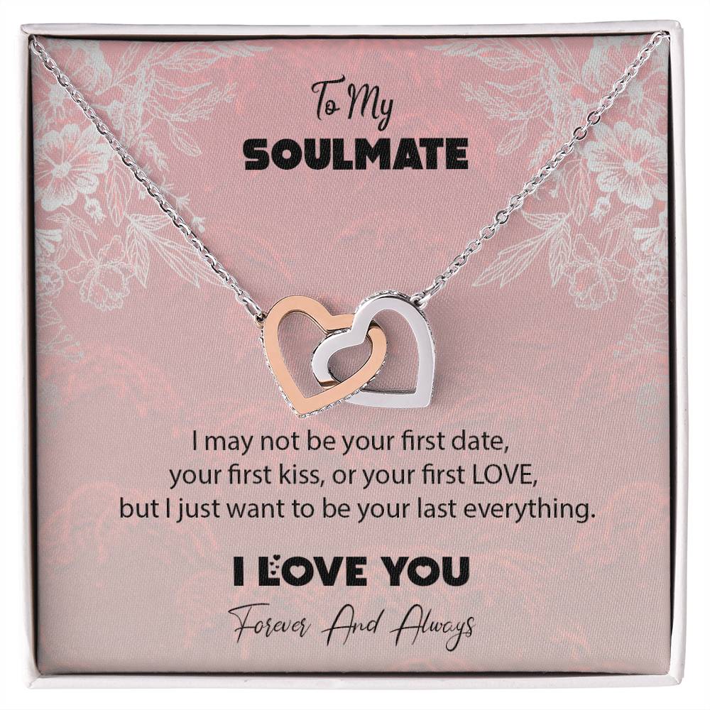 To My Soulmate Interlocked Hearts Necklace Interlocking Hearts Necklace