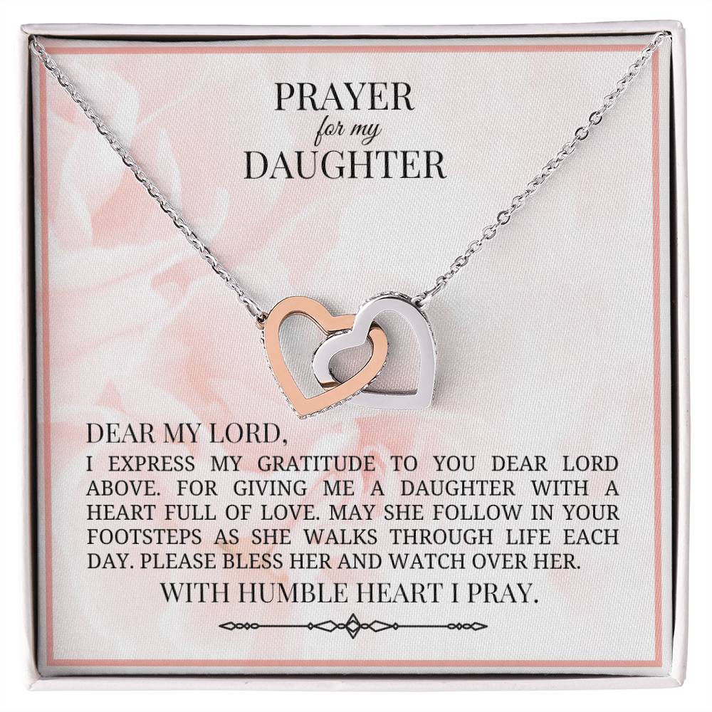 Prayer For My Daughter - Interlocked Hearts Necklace - By Zahara Interlocking Hearts Necklace