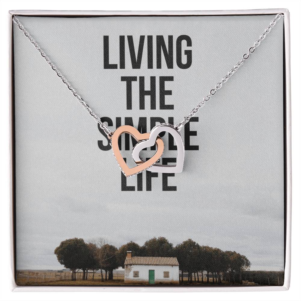 Let&#39;S Live Together Interlocking Hearts Necklace