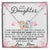 To My Daughter - You Are My Heart - Unique Heart Bonding Necklace Gift Set Interlocking Hearts Necklace