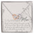 To My Unbiological Mom Interlocking Hearts Necklace Message Card
