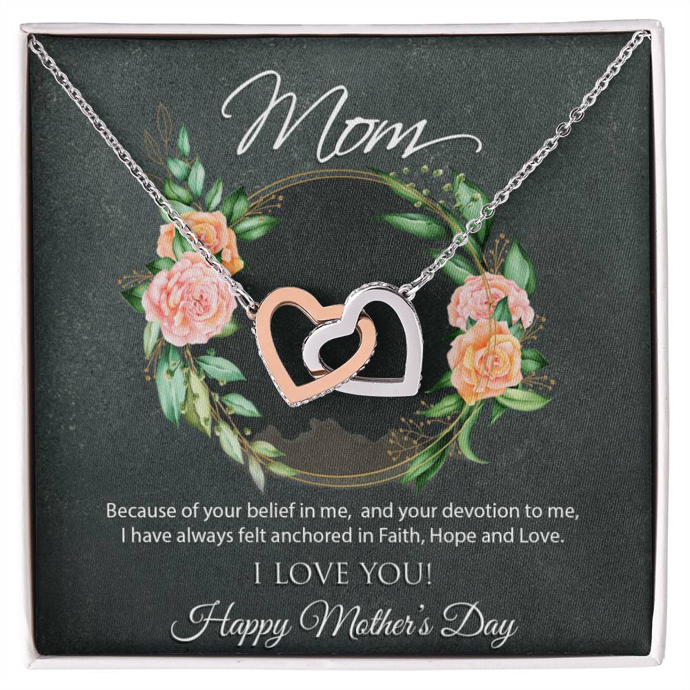 Interlocking Hearts Mother&#39;S Day Necklace Interlocking Hearts Necklace