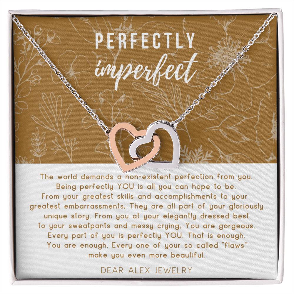 Perfectly Imperfect Hearts Necklace Interlocking Hearts Necklace
