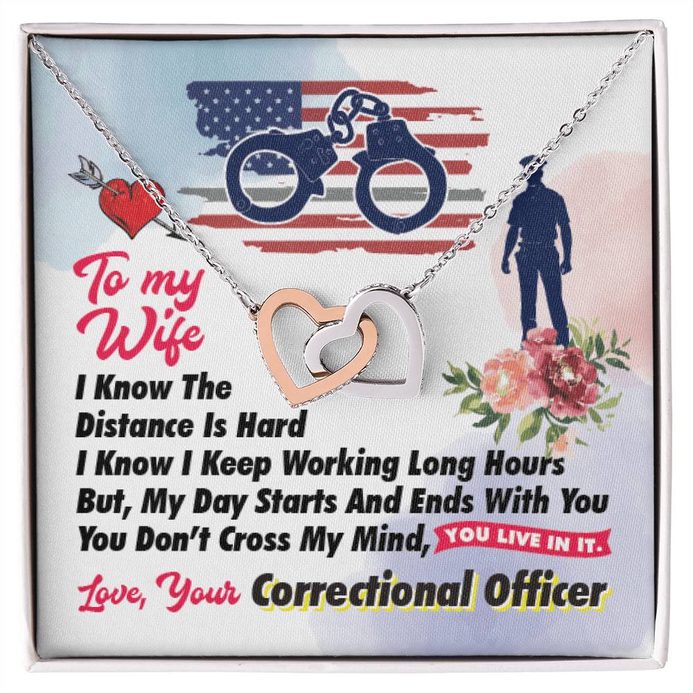 Correctional Officer'S Wife - Interlocking Heart Necklace Interlocking ...