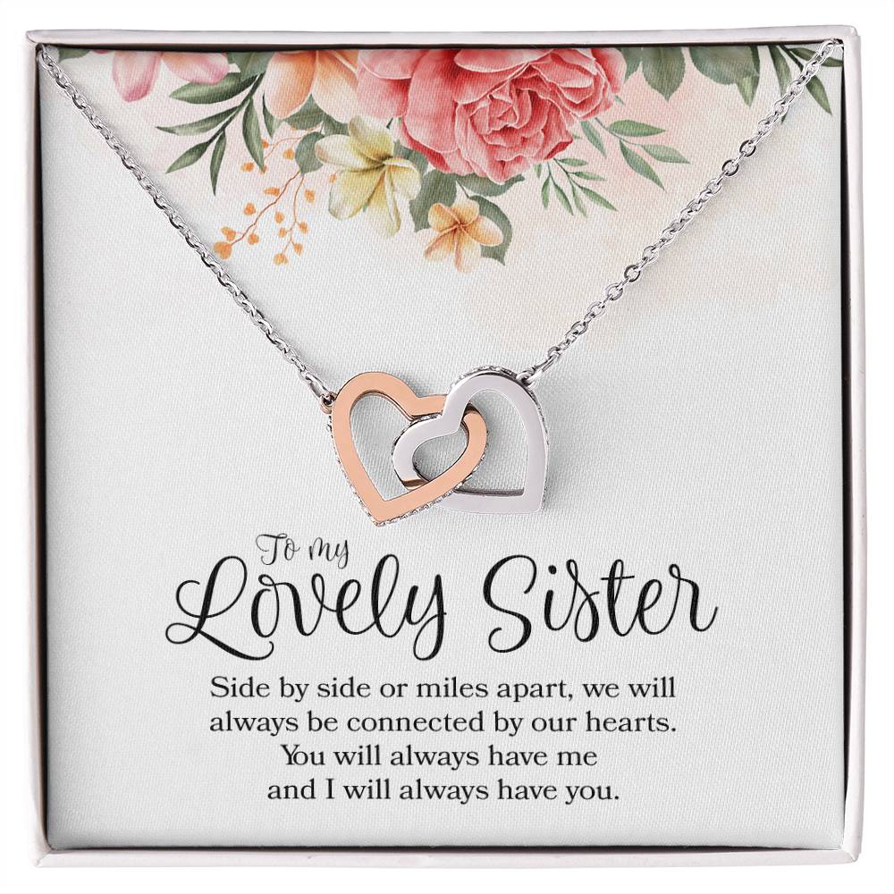 Interlocking Hearts - To Sister Interlocking Hearts Necklace