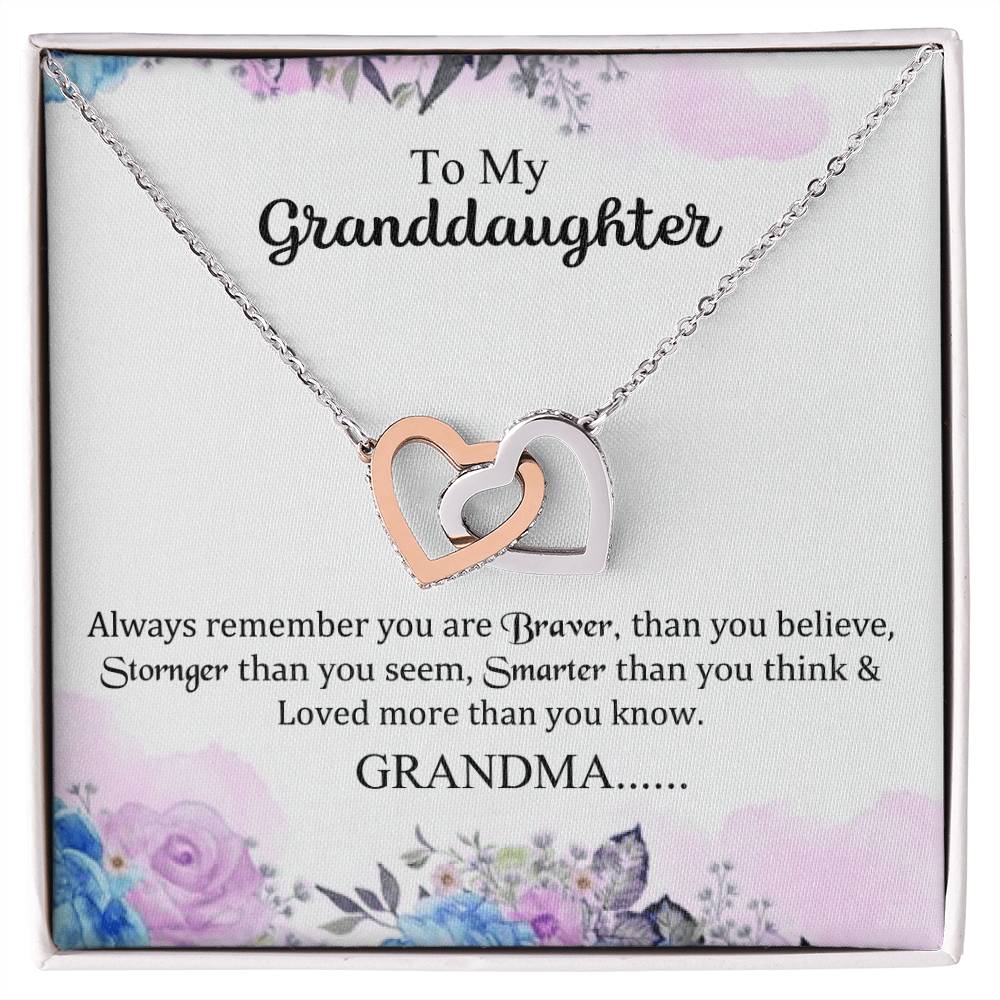To My Granddaughter Necklacegranddaughter Necklace For Women With Message Card Interlocking Heart Necklace Gift . Interlocking Hearts Necklace