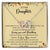 To My Daughter Interlocking Hearts Necklace Message Card