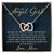To My Daughter - Unique Heart Bonding Necklace Gift Set Interlocking Hearts Necklace
