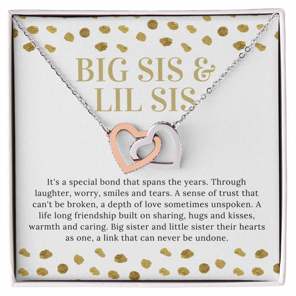 19. Big Sis Lil Sis Interlocking Hearts Necklace