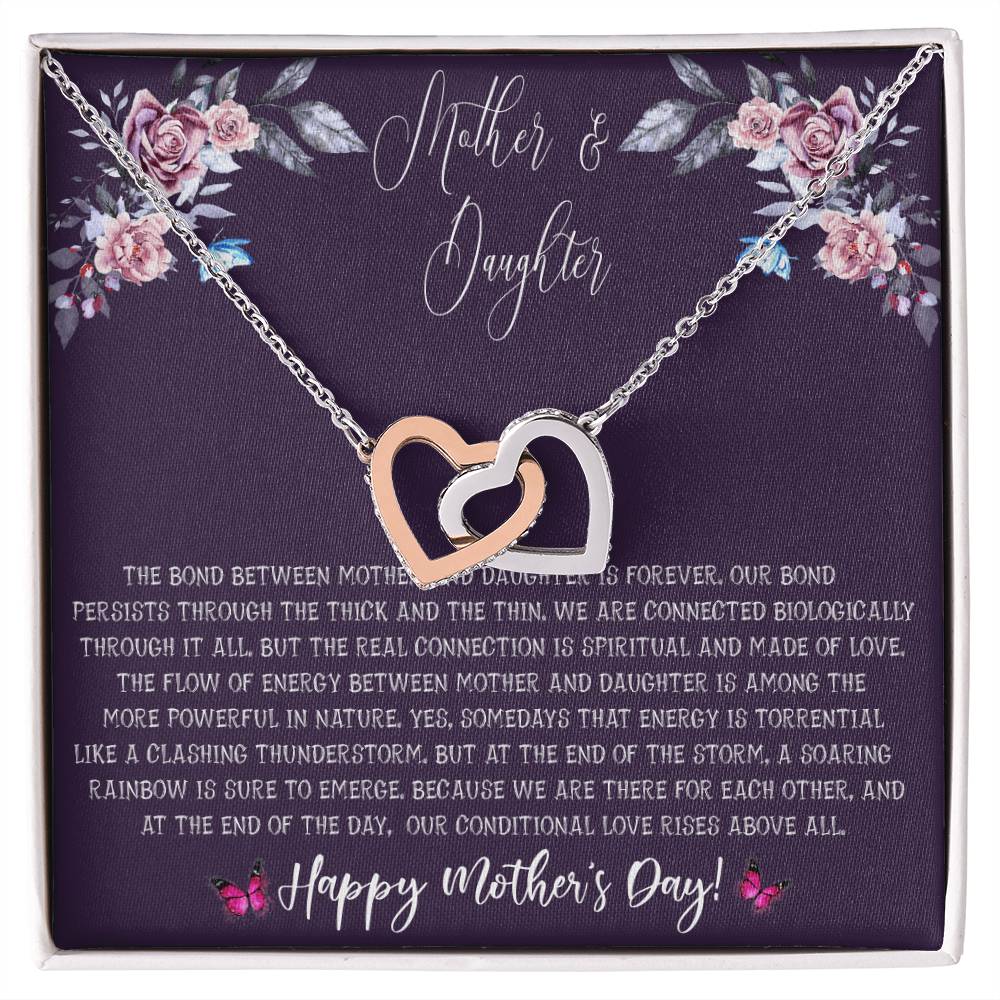 Mother&#39;S Day Gift From Daughter - Mother Daughter Necklace Gifts For Mom Interlocking Hearts Necklace