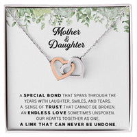 Linked Hearts Necklace For Mother Daughter Gift Minimalist Jewelry Gift For Daughter Mothers Day Sentimental Jewelry Gift For Mom Interlocking Hearts Necklace