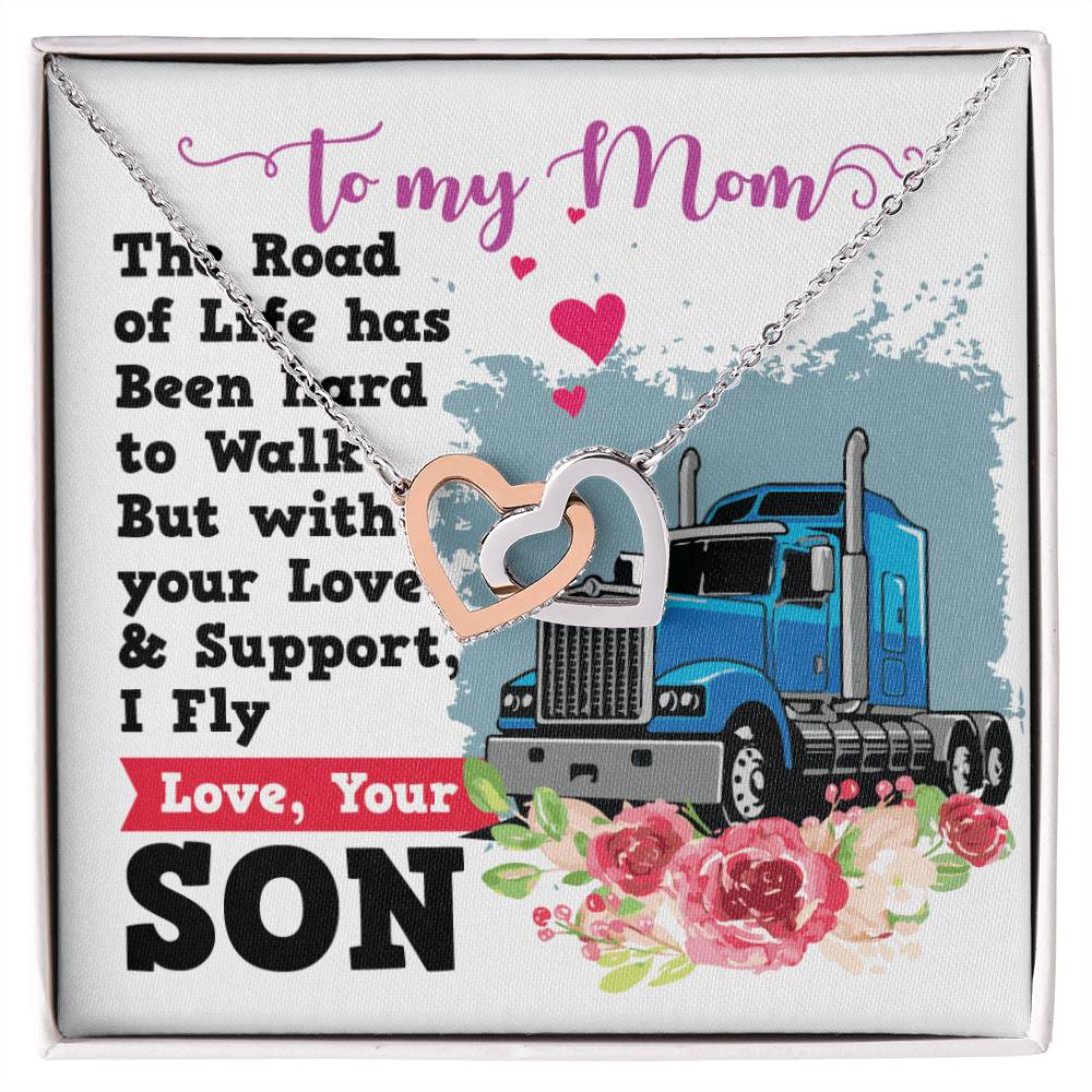 Trucker&#39;S Mom - Interlocking Heart Necklace Interlocking Hearts Necklace