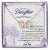 To My Daughter - Never Forget - Interlocked Hearts Necklace Interlocking Hearts Necklace
