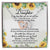 To My Daughter Sunflower Interlocking Hearts Necklace Birthday Message Card