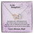 To My Daughter Always With You Never Ending Love Hearts Necklace Interlocking Hearts Necklace