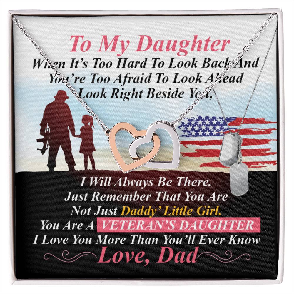 Veteran&#39;S Daughter - Interlocking Heart Necklace Interlocking Hearts Necklace