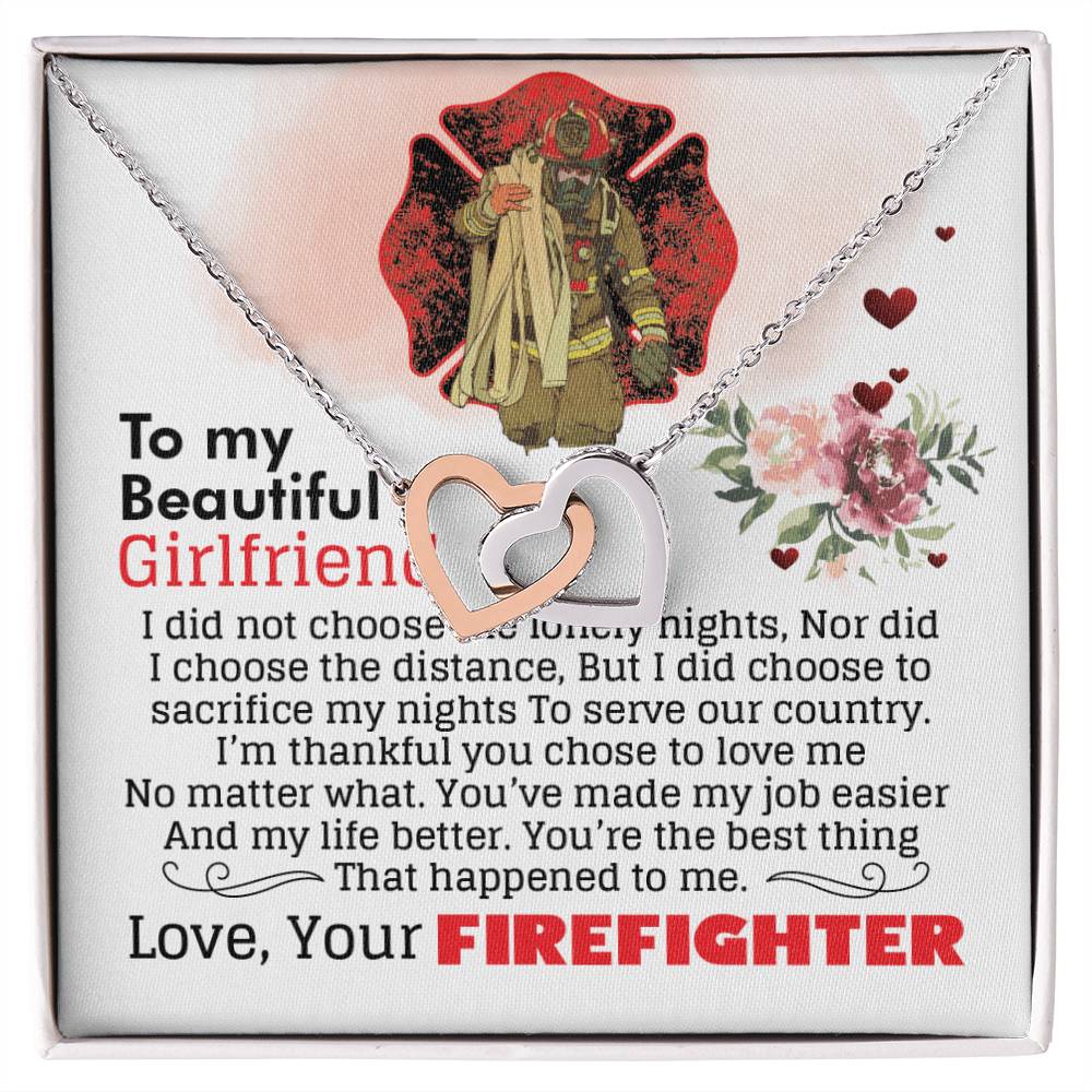 Firefighter&#39;S Girlfriend - Interlocking Heart Necklace Interlocking Hearts Necklace