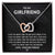 To My Girlfriend - I’Ll Always Love You - Interlocking Necklace Interlocking Hearts Necklace