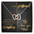 To My Girlfriend - Two Hearts Interlocking Hearts Necklace