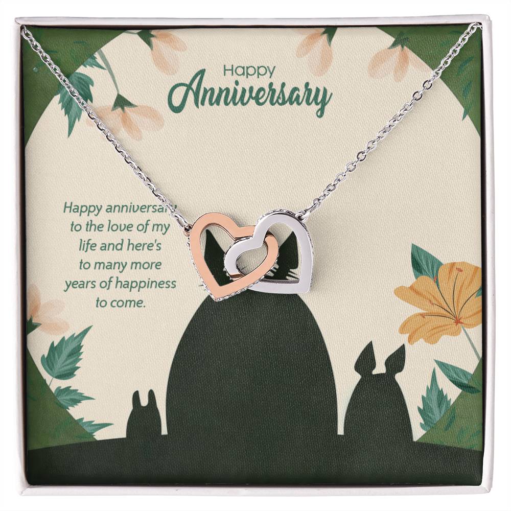 Totoro Anniversary Edition Many More Years Of Happiness For Us! - Interlocking Hearts Necklace