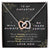 To My Daughter I Will Always Be There For You V2 Interlocking Hearts Necklace