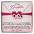 To My Daughter - I Love You - Love Dad Interlocking Hearts Necklace