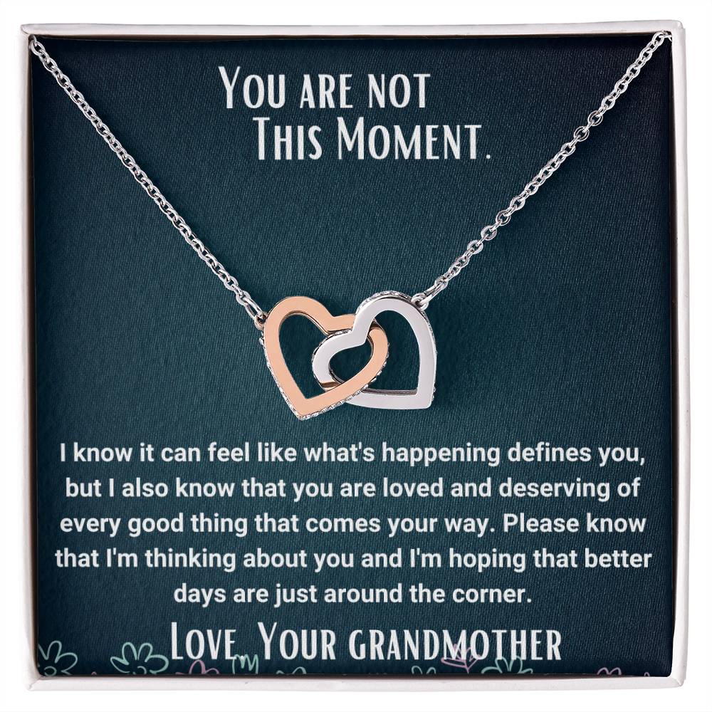 Interlocked Necklace Encouragement To Granddaughter Interlocking Hearts Necklace