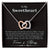 To My Sweetheart Two Hearts Necklace Interlocking Hearts Necklace