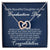 To My Daughter - Graduation Proud Interlocking Hearts Necklace