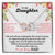 To My Daughter - I'Ll Always Be With You - Necklace Interlocking Hearts Necklace