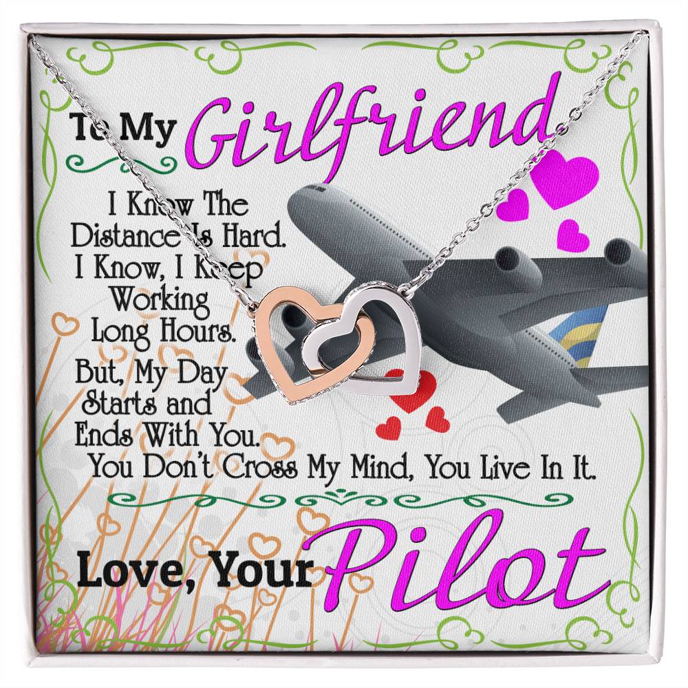 Pilot&#39;S Girlfriend - Interlocking Heart Necklace Interlocking Hearts Necklace