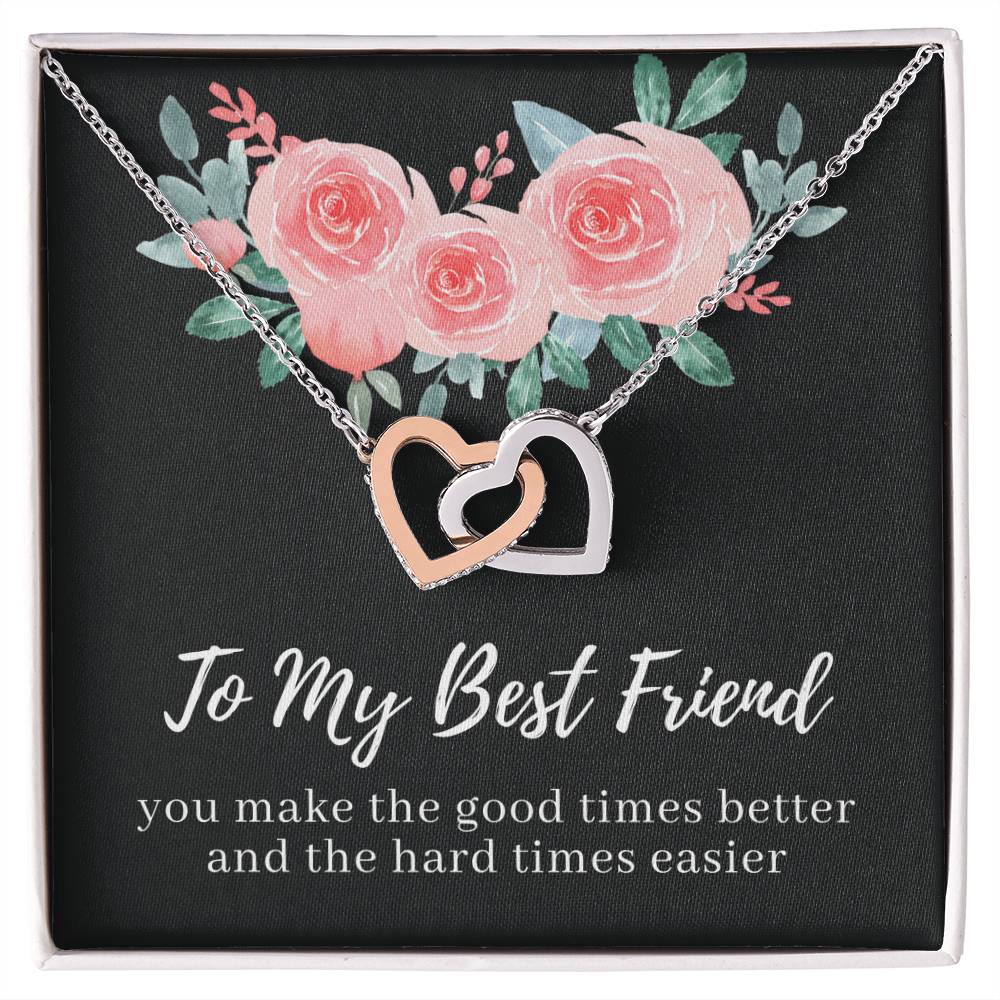 Friendship Necklace Interlocking Hearts Necklace