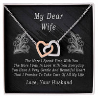My Dear Wife Necklace Interlocking Hearts Necklace