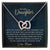 To My Daughter - Unique Heart Bonding Necklace Gift Set Interlocking Hearts Necklace