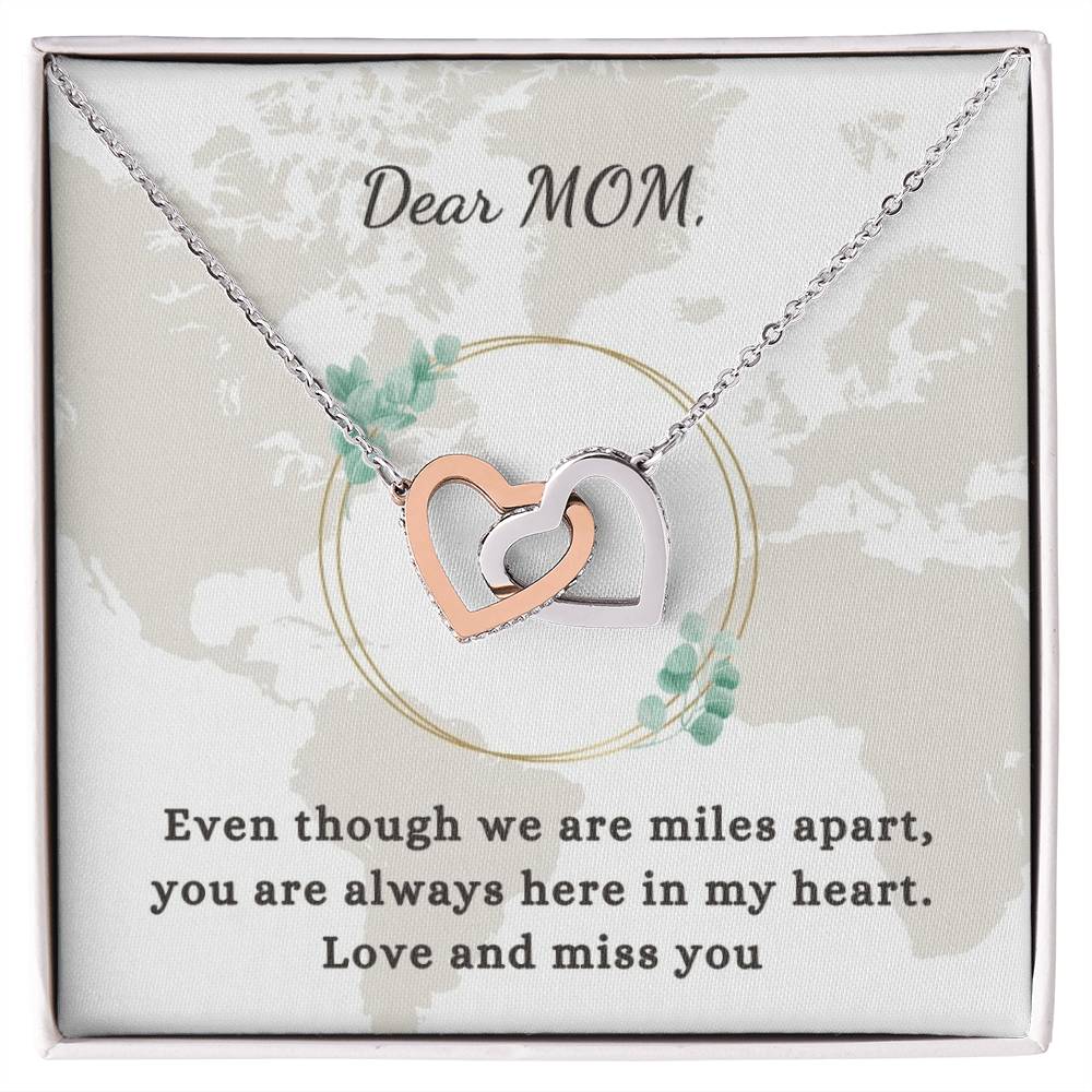 Gift For Long-Distance Mom - Interlocking Heart Necklace Interlocking Hearts Necklace