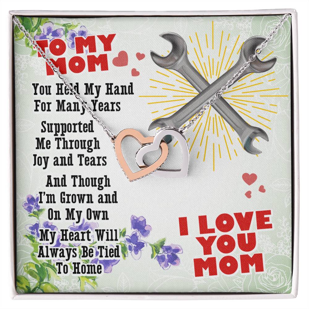 Mechanic'S Mom- Interlocking Heart Necklace Interlocking Hearts Necklace