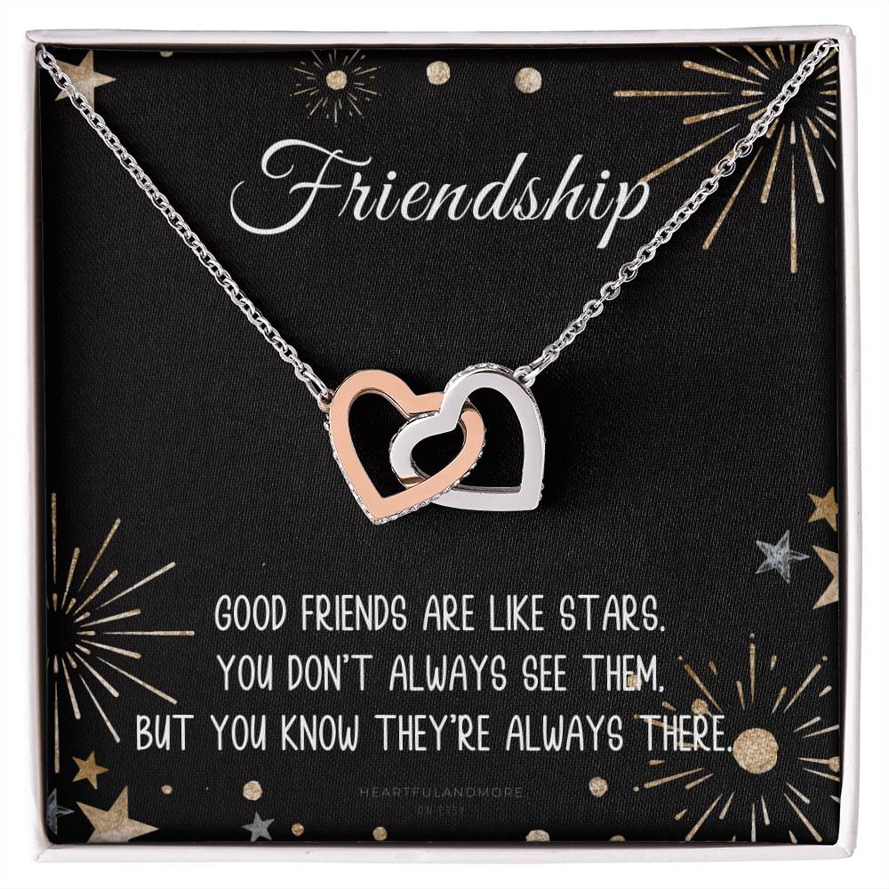 Friendship Gift For Her Interlocking Necklace Soul Sister Gift Necklace Gift For Best Friend Bestie Necklace Interlocking Hearts Necklace