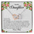 To My Daughter - You Are My Greatest Gift - Love Mom Interlocking Hearts Necklace
