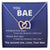 You Bae Linked Hearts Gift To Girlfriend Fiancee Wife Interlocking Hearts Necklace